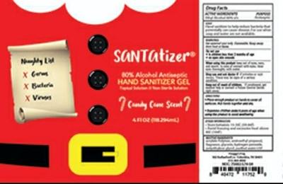 Santatizer Gel (Santa 80 4oz)